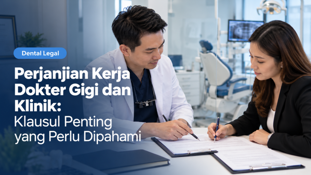 Perjanjian kerja dokter gigi dan klinik dengan klausul penting yang perlu dipahami