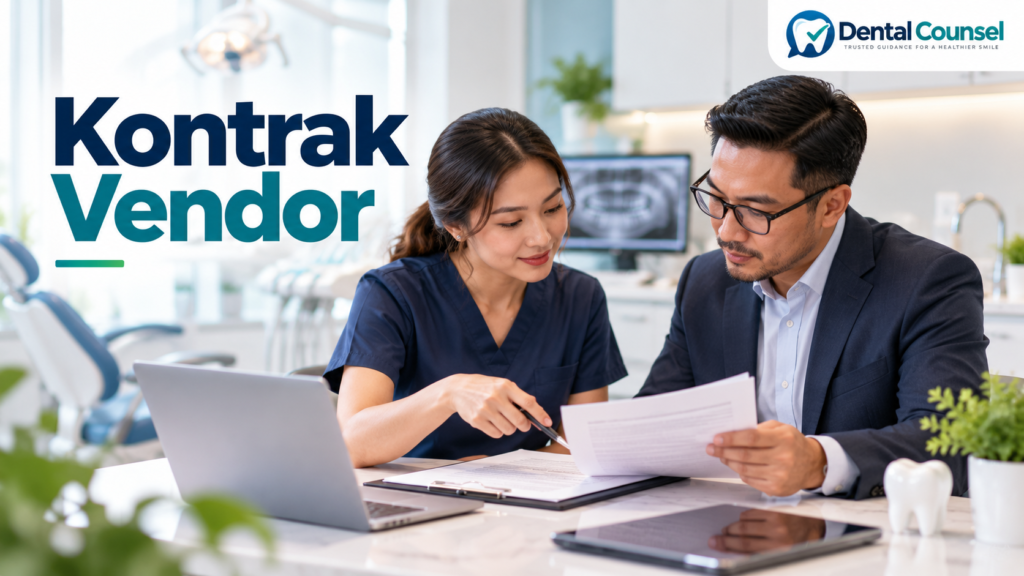 Supervisor membimbing staf baru menggunakan checklist onboarding di klinik gigi