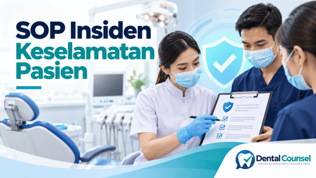 Tim klinik gigi meninjau formulir insiden keselamatan pasien dan tindak lanjutnya
