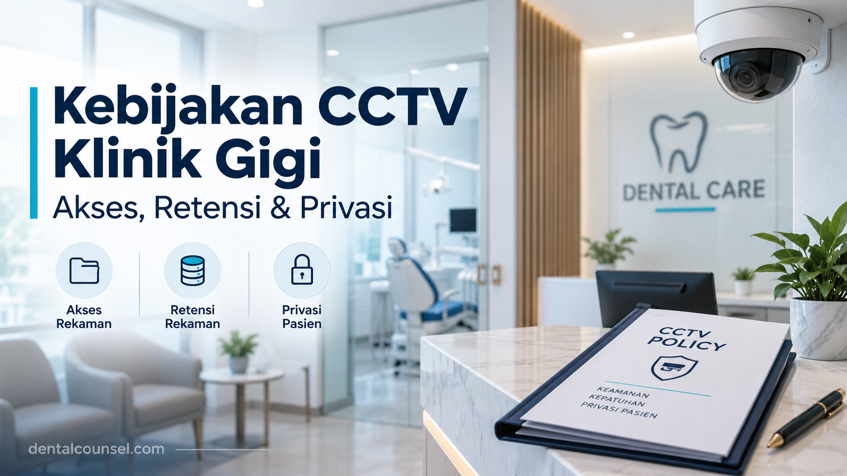 Kebijakan CCTV di Klinik Gigi: Akses Rekaman, Retensi, dan Privasi