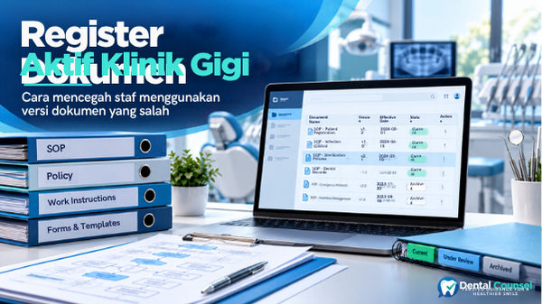 Register dokumen aktif klinik gigi untuk mengendalikan versi dokumen